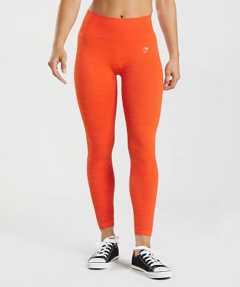 Dámské Legíny Gymshark Adapt Marl Seamless Červené Oranžové | CZ 3973OKI